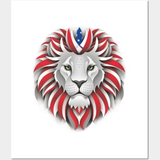 American lion Posters and Art